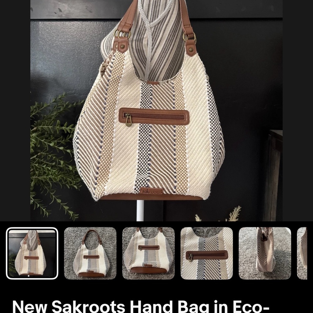 Sakroots Roma Shopper, Tobacco Batik Woven Shoulder Bag
